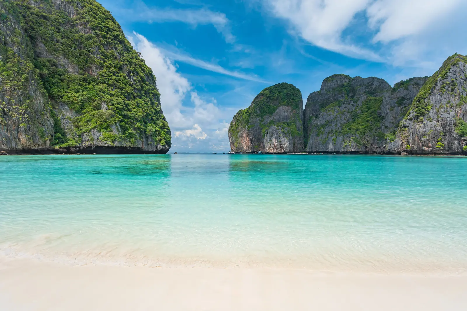 Aerial view of Maya Bay