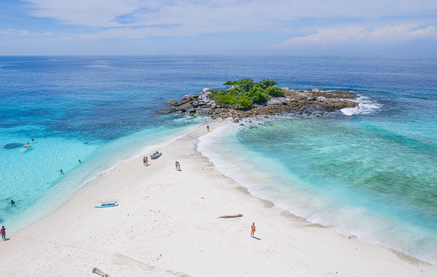 Tropical coastline and clear bay in the Racha Islands