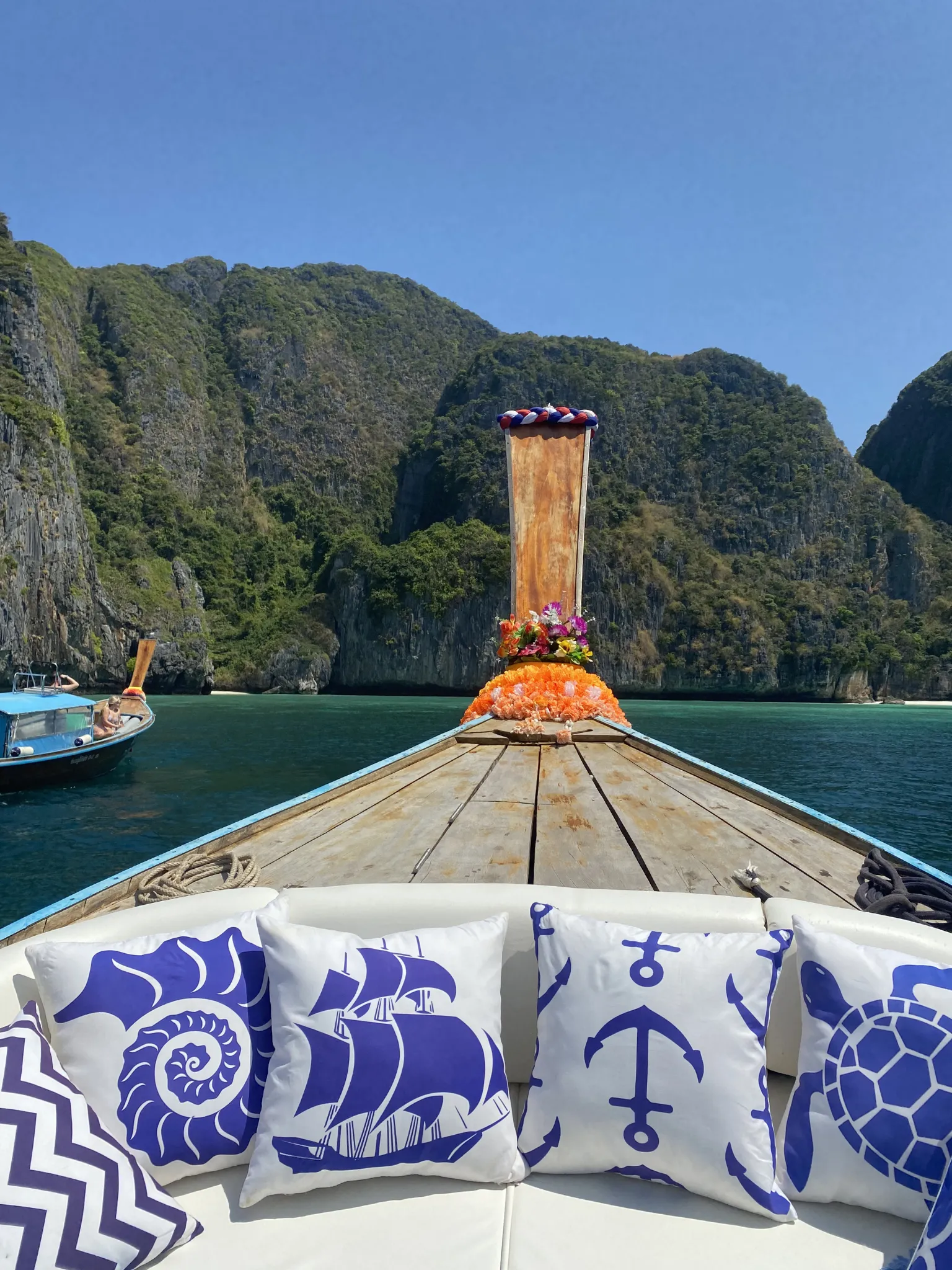 Traditional longtail boat ready for a private Phi Phi excursion