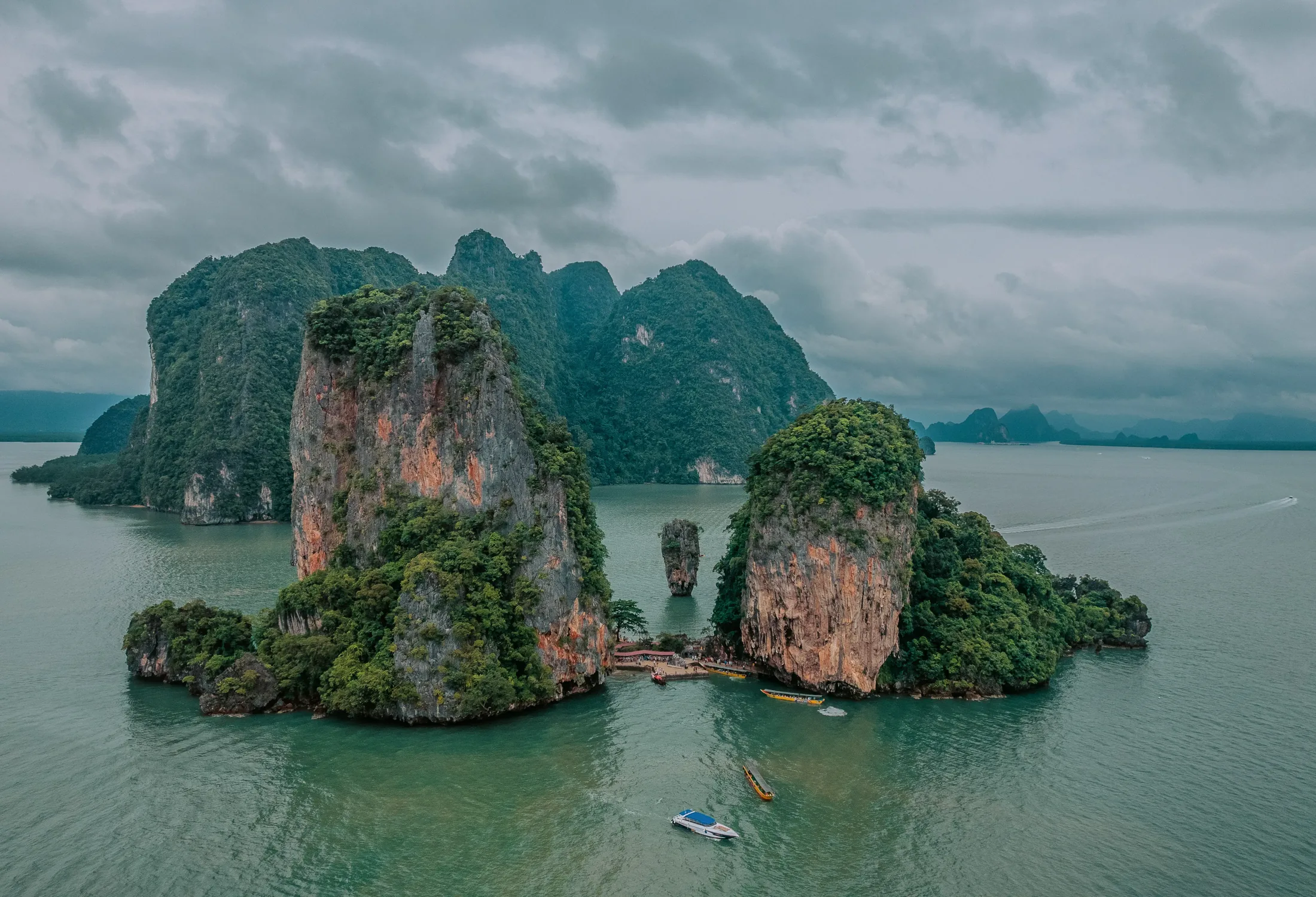 The limestone towers of James Bond Island in Phang Nga Bay