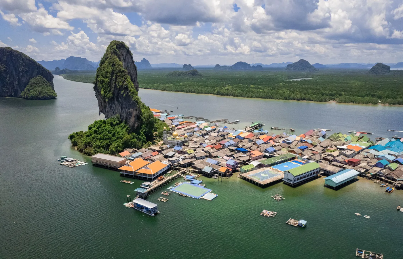 Panyee floating village in Phang Nga Bay